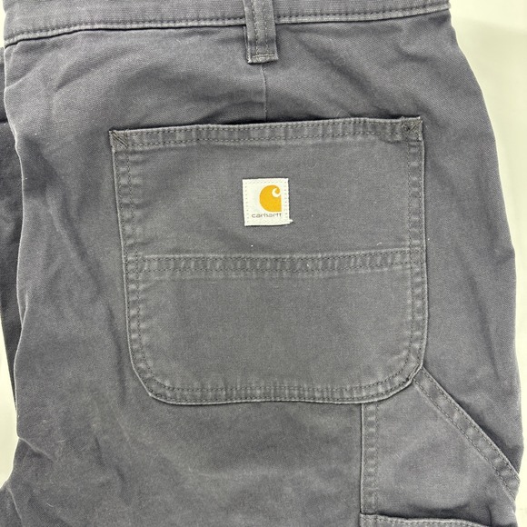Carhartt Work Pants Women's 18 Regular Rugged Flex Loose Fit Canvas Dark Gray - Picture 2 of 8